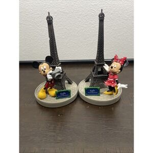 Disney Parks Epcot Paris Mickey Minnie Mouse With Eiffel Tower Showcase Set